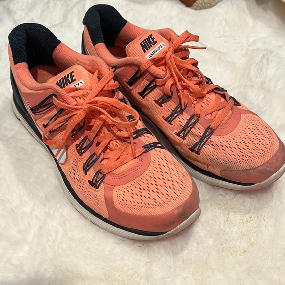 Nike Shoes - Nike Lunarlon Neon Sneakers, lightly worn